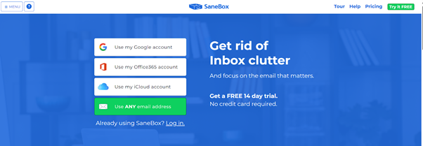 Sanebox UI