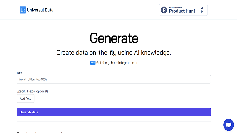 Universal Data Generator