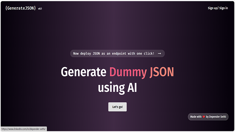 Generate JSON