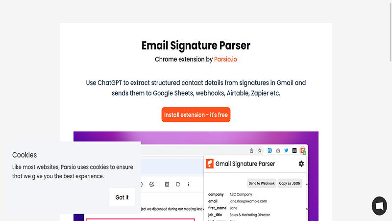 Gmail Signature Parser