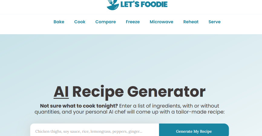 Lets Foodie-AI Recipe Generator