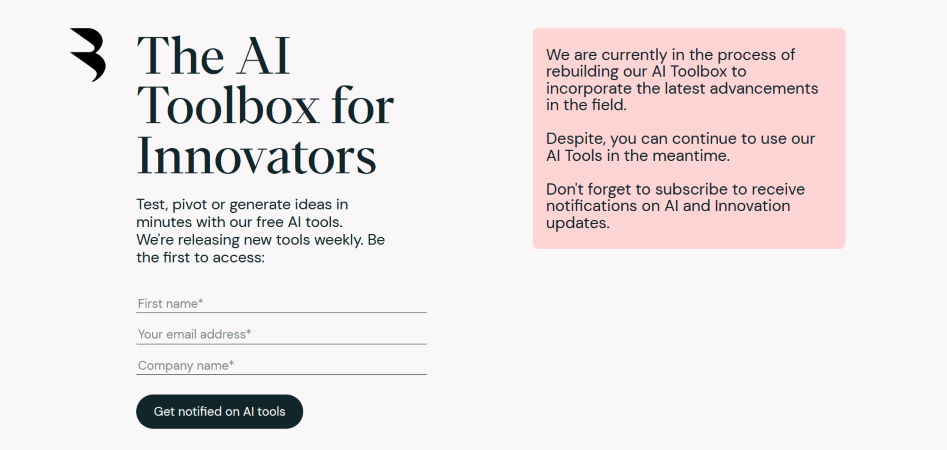 AI Toolbox for Innovators