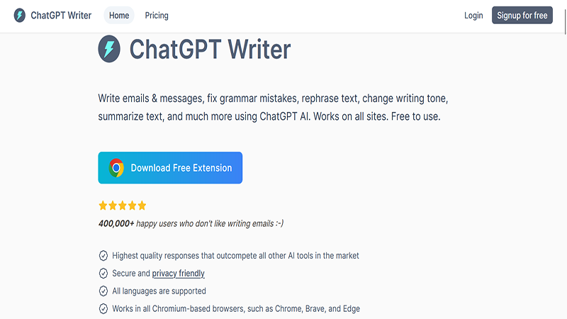 ChatGPT Writer