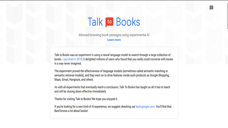 Talk to books