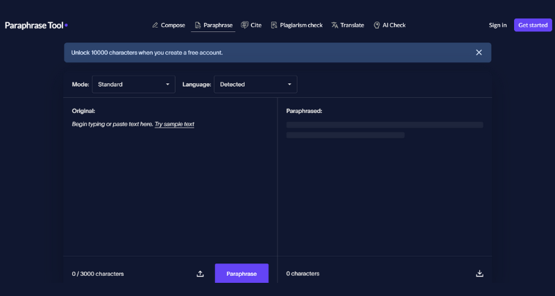 Paraphrase tool