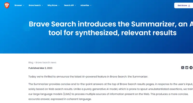 Brave Search Summarizer