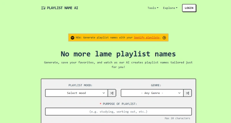 PLAYLIST NAME AI