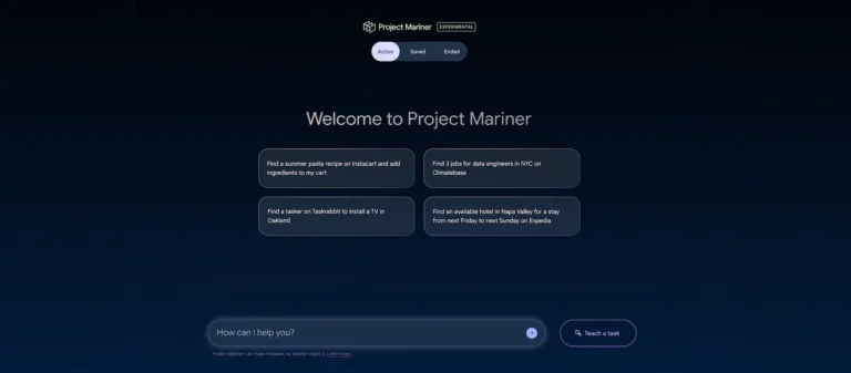project mariner Dashboard